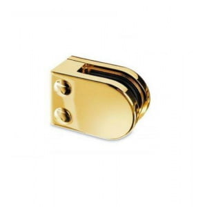 Brass D Shape Flat Back Glass Clamp