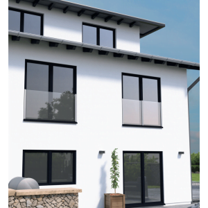 JULIET BALCONY, 2-PART SET, TOP FIX, NATURAL ANODISED ALUMINIUM