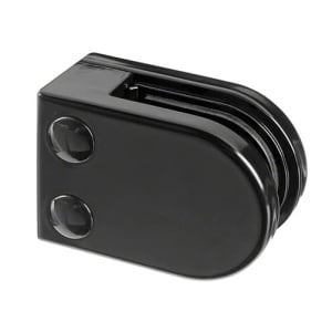 Black Flat Back Glass D Clamp