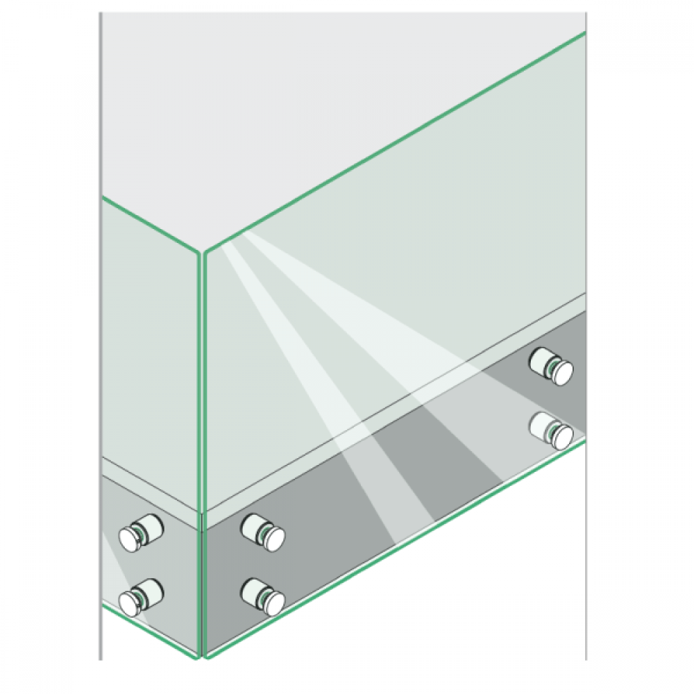 ADJUSTABLE GLASS ADAPTER, Ø50MM x 30mm, EASY GLASS - Image 9