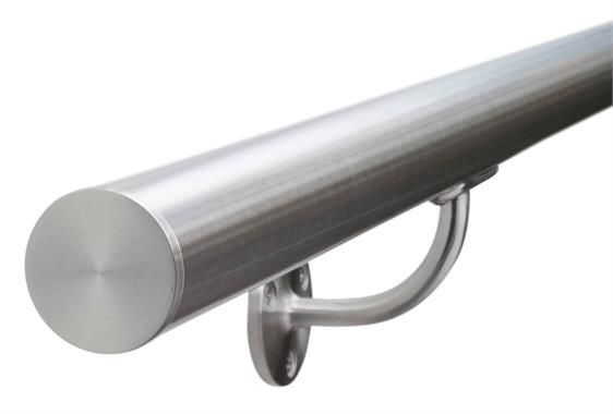 Round Stainless Steel handrail with flat end caps